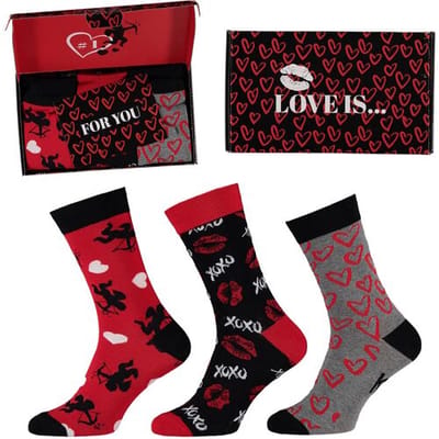 Apollo Valentijn Cadeau Sokken Giftbox Cupido Heren met gratis wenskaart