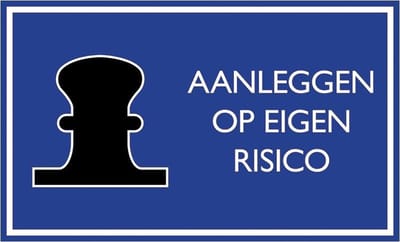 Pickup Nautic aanleggen op eigen risico - Bord 33x20cm