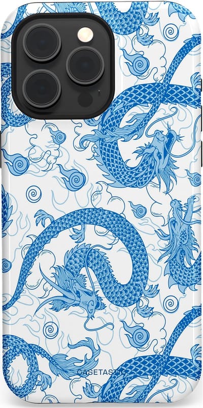 Casetastic Hoesje Geschikt voor Apple iPhone 15 Pro Max Magsafe - Stijlvolle Beschermende Duo-layer Case - Drakengloed