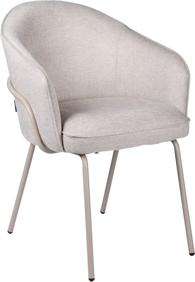 ExitoDesign MIREA - Eetkamerstoel - Beige Tapscherij - Met Armleuningen