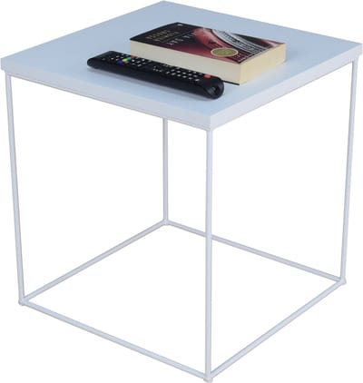 FutuStal - Draden Salontafel - 40cm - Biały Mat - Vierkant - Sterke Draad