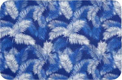 WC mat 60x40 cm - Antislip - Palmblad - Patroon - Blauw - Toiletmat - Vloermat - Douchemat - Toilet tapijt - Toiletmatten