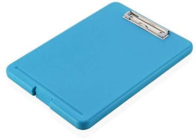 Allecto - Clipboard met Opbergruimte - Lichtgewicht Schrijfclipboard - Blauw - Organizer voor Verkoop en Onderwijs - Ideaal voor School en Kantoor