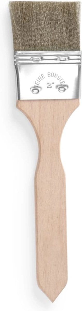HENDI Boter- en vetkwast – plat – roestvast staal – hittebestendig – 220x50 mm