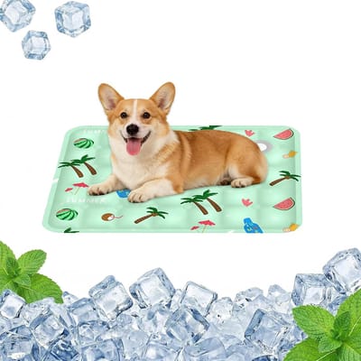 VHV-Koelmat voor Honden en Katten 50x40cm - Zelfkoelende Mat met Gel en Watervulling - Duurzame Koelingsmat voor Huisdieren - Krasbestendige Hondenmat voor Zomer en Vakantie - Comfortabel Rustkussen