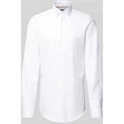 Slim fit zakelijk overhemd met extra lange mouw