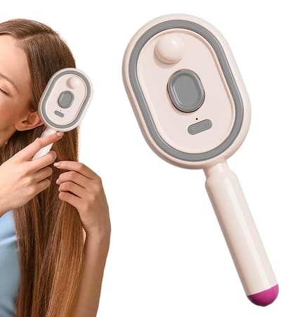 Elektrische Stoomborstel - Luchtkussenkam - Haar Stylen - Stoom Ondersteunde Styling - 7.8*21.7*4cm -Elektrische massagekam Oplaadbare Draadloze Haarborstel -Controle & Anti-Statisch - Fijne Nevel & Ontwarring - roze