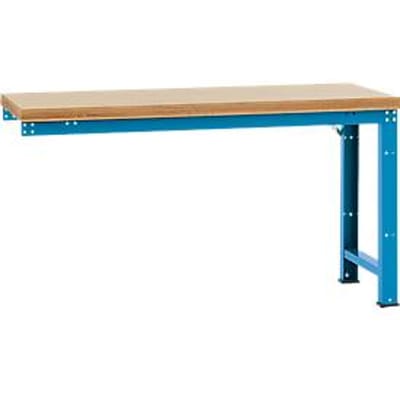 Manuflex aanbouw-werkbank Profi standaard, tafelblad multiplex, 1750 x 700 mm, lichtblauw