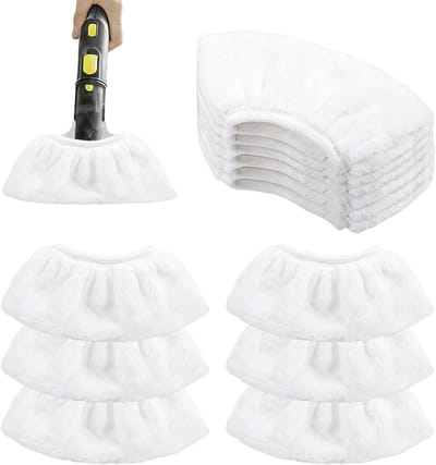 Set van 12 Microvezeldoeken voor Stoomreiniger, Wasbare Vervangpads, Duurzame Mopdoeken voor Efficiënt Schoonmaken van Vloeren, Ramen en Glas