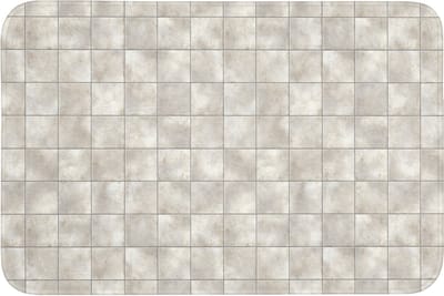 Badmat 90x60 cm - Antislip - Tegels - Natuurlijk - Grijs - Badmatten voor badkamer - Badkamermat - Douchemat - Badkamer mat