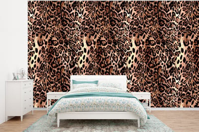 Behang - Fotobehang Dierenprint - Luipaard - Design - Luxe - Breedte 320 cm x hoogte 240 cm