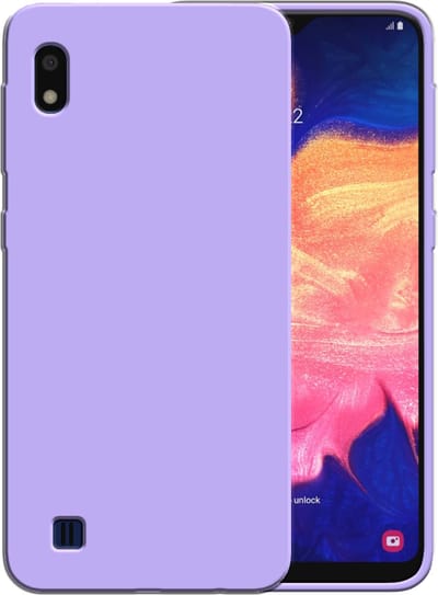 Smartphonica Siliconen hoesje voor Samsung Galaxy A10 case met zachte binnenkant - Paars geschikt voor Samsung Galaxy A10