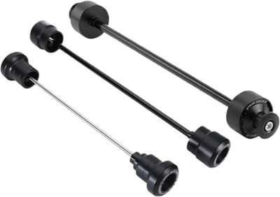 Achteras Vork Wiel - Botsing Slider - Motoronderhoud - CNC Aluminium - Set A - Zwart