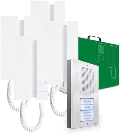 Audio Kit - Intercom Systeem - Toegang Beheren - 4 Extra Mini Telefoons - 5 Draden - Roestvrij Staal