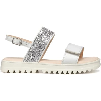 GEOX SANDAL CORALIE MEISJES Sandalen - WIT/LICHTZILVER - Maat 30