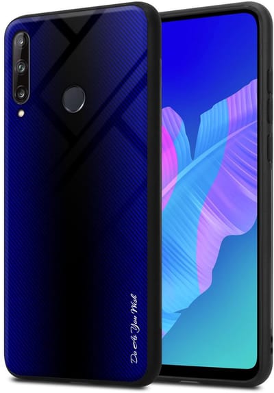 Cadorabo Hoesje geschikt voor Huawei P40 LITE E in KOBALT PAARS - Beschermhoes gemaakt van TPU silicone Case Cover en achterkant van gehard glas