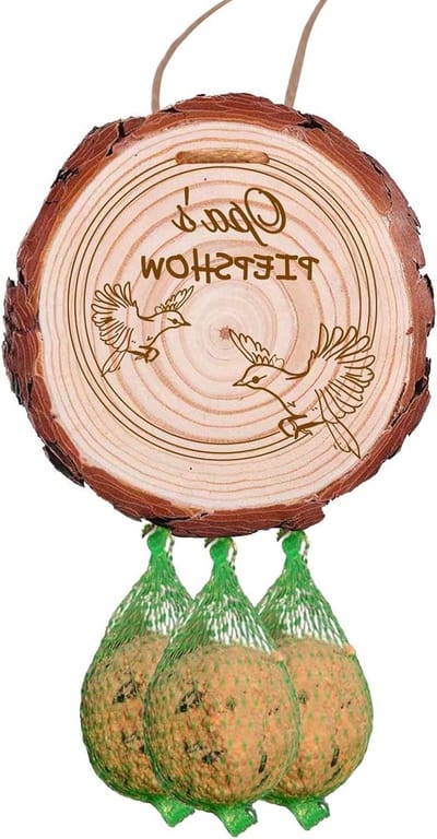 Vogelhuis Hout Vogelvoederhuis Boomschijf Klein Grappig Cadeau-idee Tuin Verjaardag Cadeau-idee - Beste Oma Opa Geschenken
