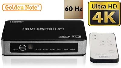 HDMI Switch Ultra HD 4Kx2K / 5 apparaten op een monitor