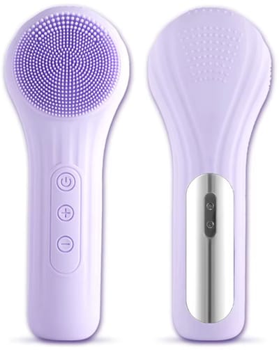 Waterdichte Gezichtsreinigingsborstel – Oplaadbare Elektrische Reinigingsborstel voor Mannen en Vrouwen – Exfoliërende Borstel voor Dieptereiniging en Huidverzorging-PAARS