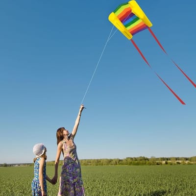 NTHProducts - Vlieger - Kindervliegers - Perfect voor strand en park - Regenboog kleur - Eenvoudig op te zetten - Geschikt voor jongens en meisjes