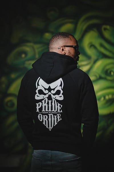 PRiDEorDiE Hoodie Reckless Zwart Wit - S