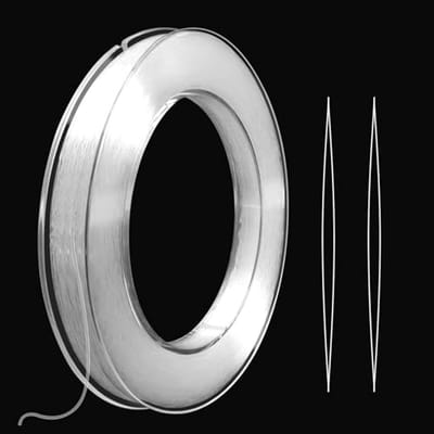 SnelShoppen - Transparante Nylon Draad 0.45 mm × 200 m - Sterke Visserslijn, Wear-Resistant Nylon, Bijna Onzichtbaar, Perfect voor Hangen, Hobby's en