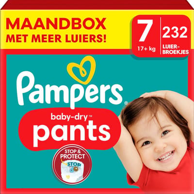 Pampers - Baby Dry Pants - Maat 7 - Maandbox - 232 stuks - 17+KG