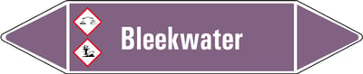 Bleekwater leidingmarkering op vel - basen 75 x 17 mm - 8 per vel
