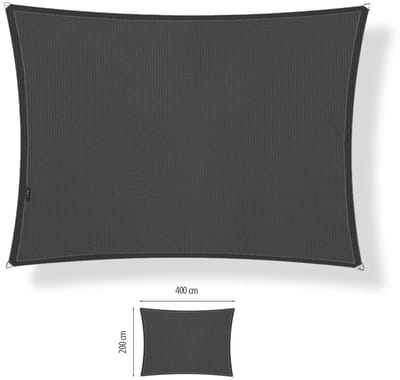Shadow Comfort - schaduwdoek rechthoek - 200 x 400 cm - Carbon Black