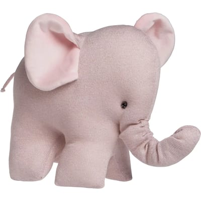 Baby's Only Knuffel olifant Sparkle - Knuffeldier - Baby knuffel - Zilver-Roze Mêlee - Met subtiel glittertje - Baby cadeau
