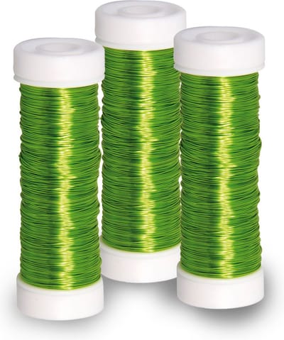 Rayher Sieraden maken draad - 3x - groen - 0.3 mm dik - 50 meter snoer - haakdraad - bindmaterialen - rijgkoord