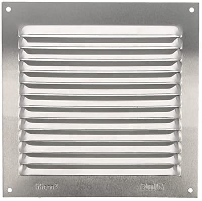 Aluminium vierkante ventilatierooster 150x150 mm voor keuken en badkamer