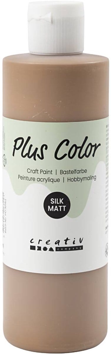 Plus Color Acrylverf, lichtbruin, 250 ml/ 1 fles