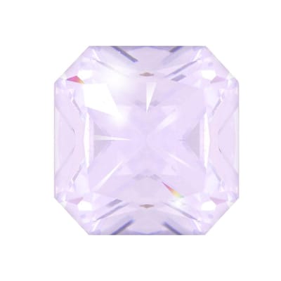 Quiges - Eligo Verwisselbaar Glas geslepen 10 mm Vierkant Zirkonia Paarse Gloed voor Zilveren Ring - 10 mm - ER10S009