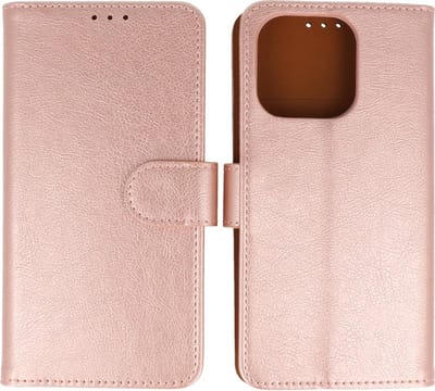 Hoesje Geschikt voor iPhone 16 Pro - Fashion Telefoonhoesje Backcover - Siliconen Hoesje - Roze Goud