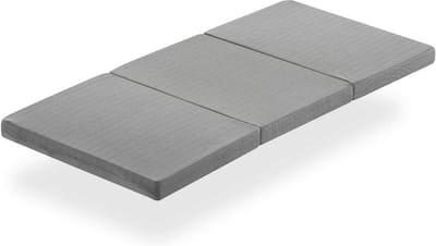Reisbedmatras - Opvouwbaar matras - Comfortabel slapen - Drie-delig ontwerp - 120 x 60 cm - Grijs