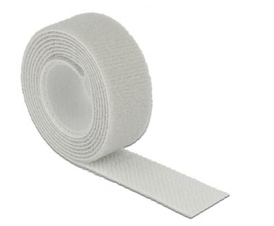 Klittenband rol 20mm / grijs (1 meter)