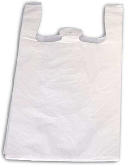 Hemddraagtassen - wit - breed 27cm x hoog 48cm, inslag 2x6cm - dikte 12 micron - verpakt per 2000 stuks