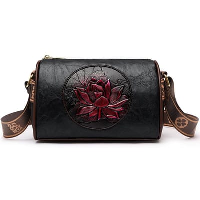 Lotus Bedrukte Tas voor Dames in Herfst- en Winterstijl High-end Mobiele Telefoontas Nieuwe Stijl Literaire Chinese Stijl Moeder Crossbody Tas
