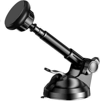 Magnetisch Telefoonhouder Smartphonehouder voor Dashboard | Magneethouder Autohouder voor Ventilatie met Magneet en Zuignap | Telescopisch en In Diepte Verstelbaar - LB415
