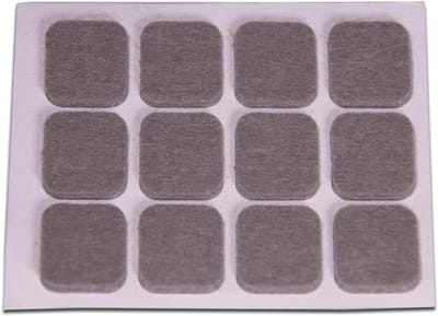 Viltglijders Rechthoekig - Meubelbeschermers - Vloeren Beschermen - Sterke Lijmlaag - 20x23 mm - Grijs