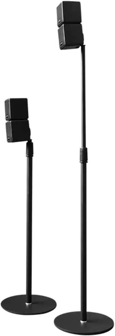 Speaker Rack Home Theater Surround Speaker Bracket Shelf Metal Floor Lift Rack Stand Satellite Audio Bracket Speaker Mounts (Color : A)