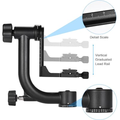 Tête de trépied à cardan en métal robuste Arca-Swiss pour reflex numérique Canon Nikon gray