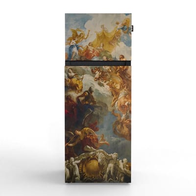 NUNKI MEDIUM-AVERS / Dubbel-Deurs Koelkast, E Klasse, 206l, Versailles, Satin (ALL sides)