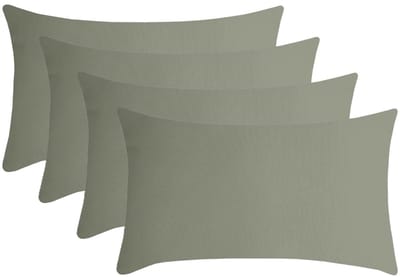 Stof Textile sierkussen Nelson - 4x - groen - 30 x 50 cm - bank kussens - zitkussens - binnen/buiten - polyester