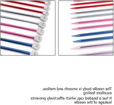Kleurrijke breinaalden set van 15 paar, oxidized pullover garen naalden voor handmatig breien en DIY projecten