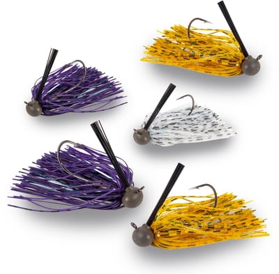 Ultimate Skirted Tungsten Football Jig Selection (5pcs) - Kunstaas Set