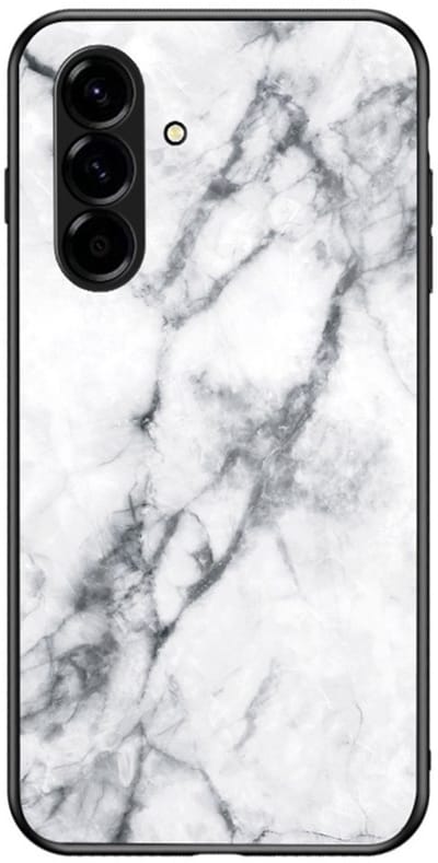 Coverup Hoesje - Geschikt voor Samsung Galaxy A57 Hoesje - Coverup Marble Glass Back Cover - Wit