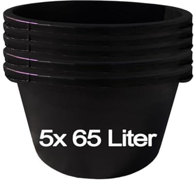 Mortelbak 65 liter - Kunststof Bouwemmer voor Tuin en Bouwplaats