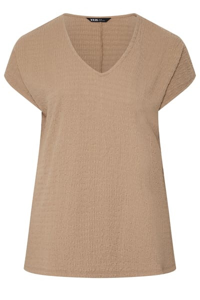 Yours Natuurlijk Beige Tshirtset Met Structuur Size 42